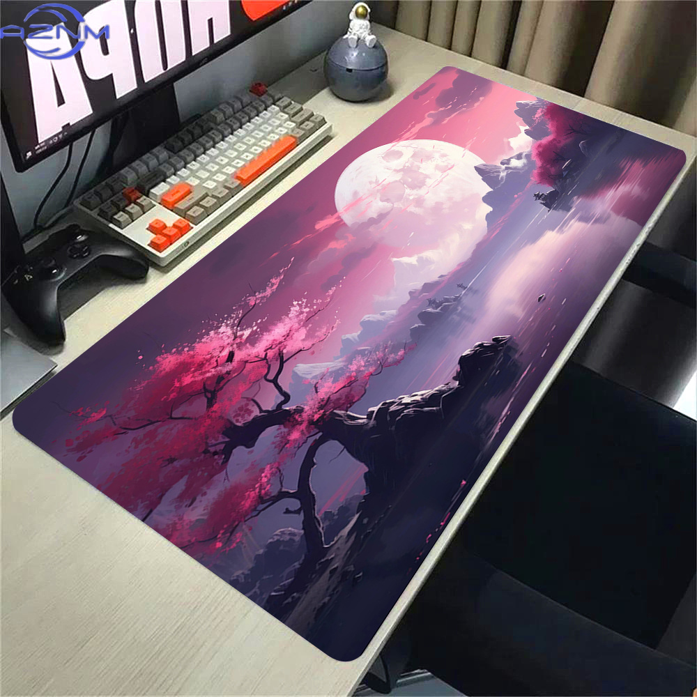 Pc Gaming Pink - Pink Sakura Anime Mousepad Landschafts-Gaming-Mauspad XXL