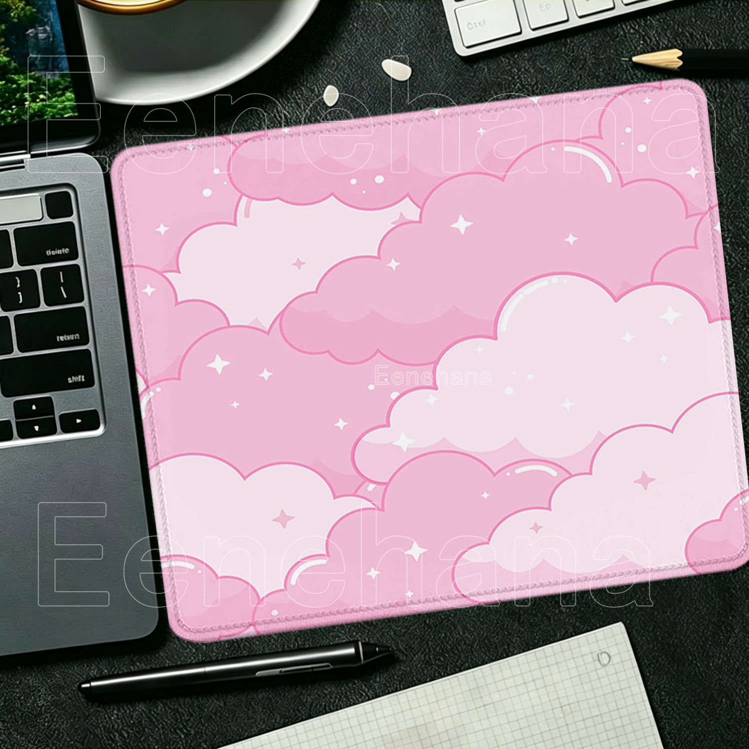 Pc Gaming Cloud Free - Niedliche Rosa Wolken Kleines Mauspad PC