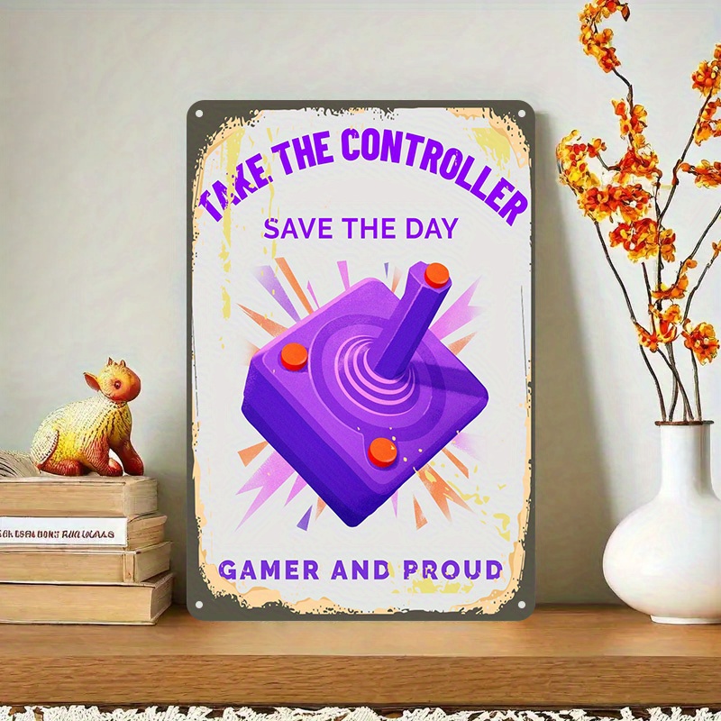 Gaming Controller - Lustiges Gaming-Controller-Blechschild – „Take The Save