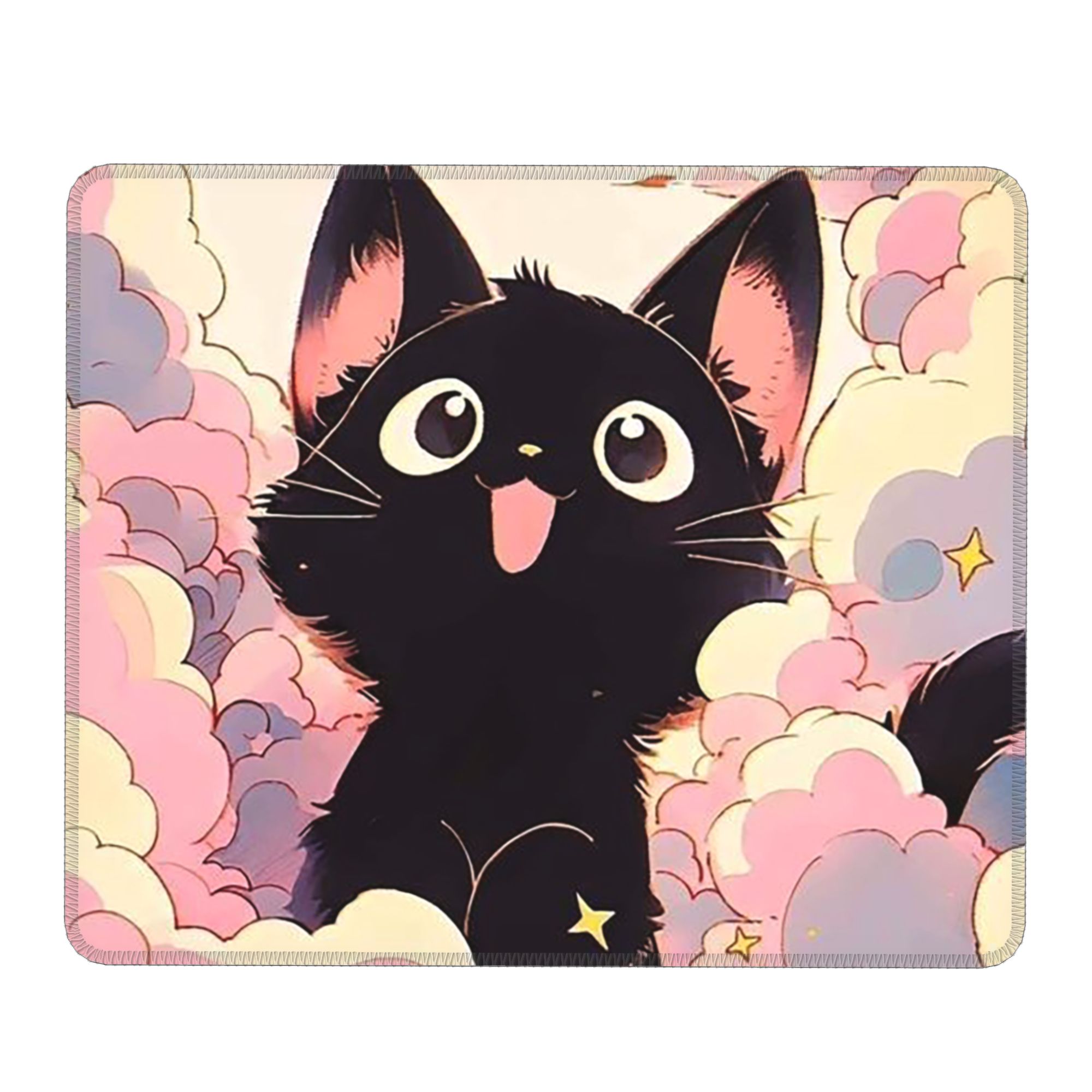 Pc Gaming Cloud Free - Romantische Illustration einer schwarzen Katze in