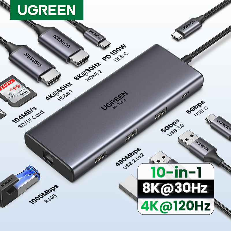 UGREEN Dual HDMI USB-C HUB 8K  – Usb Hub Gaming Bewertung und Preis
