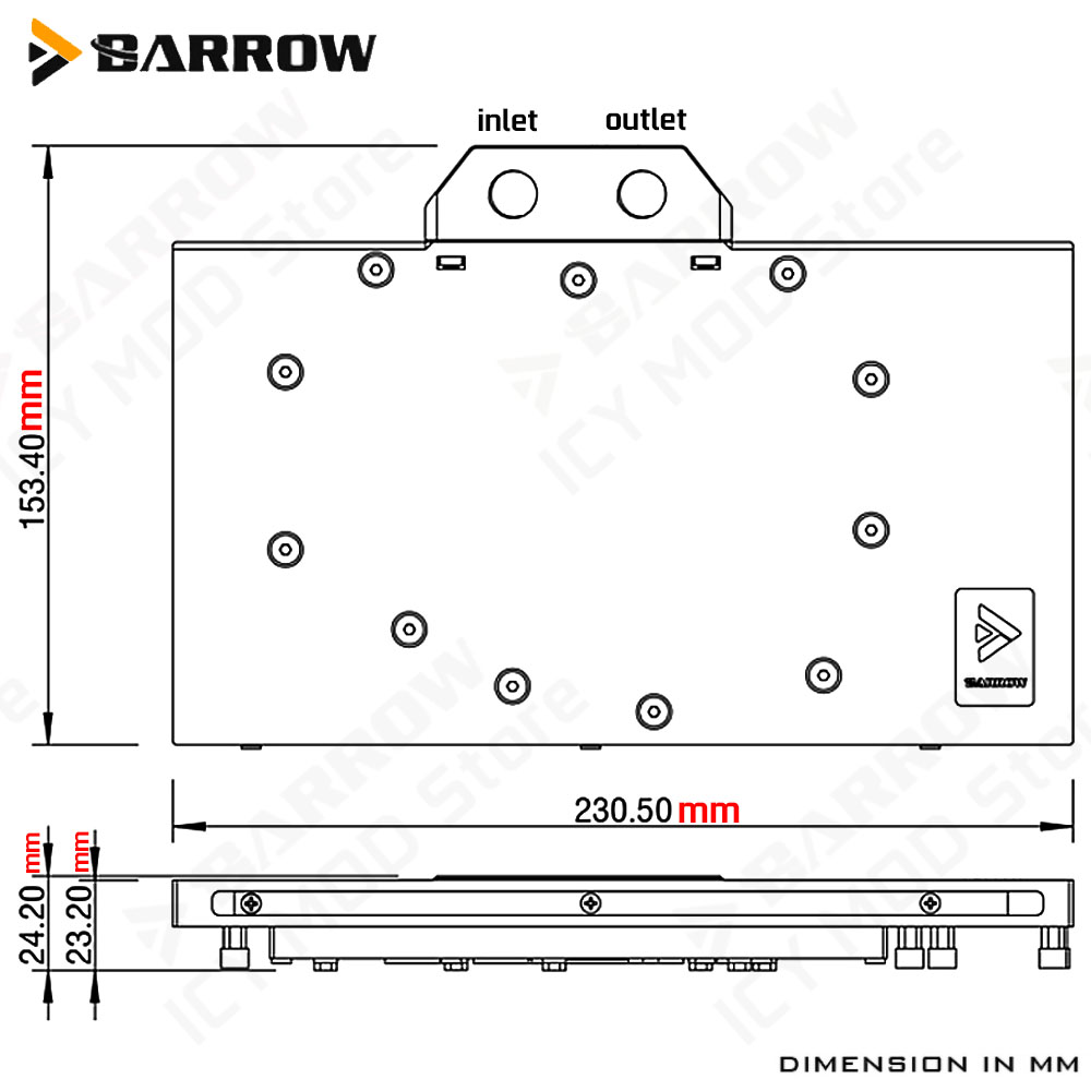 Barrow VGA-Wasserblock für Gig – Pc Gaming Rtx 5090 Bewertung und Preis