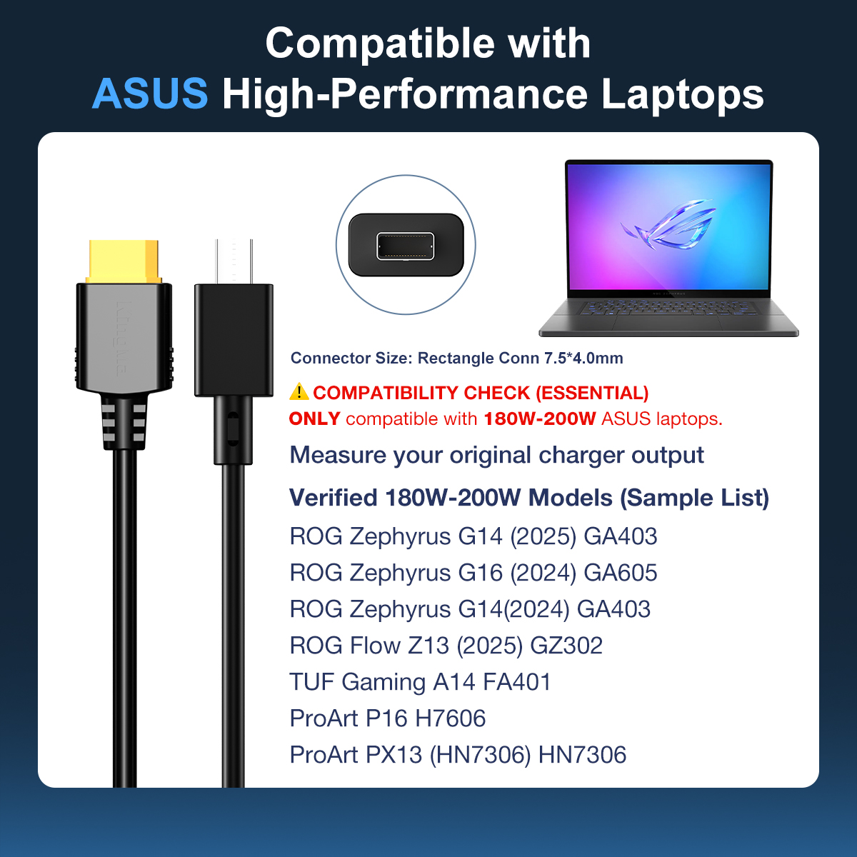 200W 260W Laptop-Ladegerät für – Pc Gaming Asus Bewertung und Preis