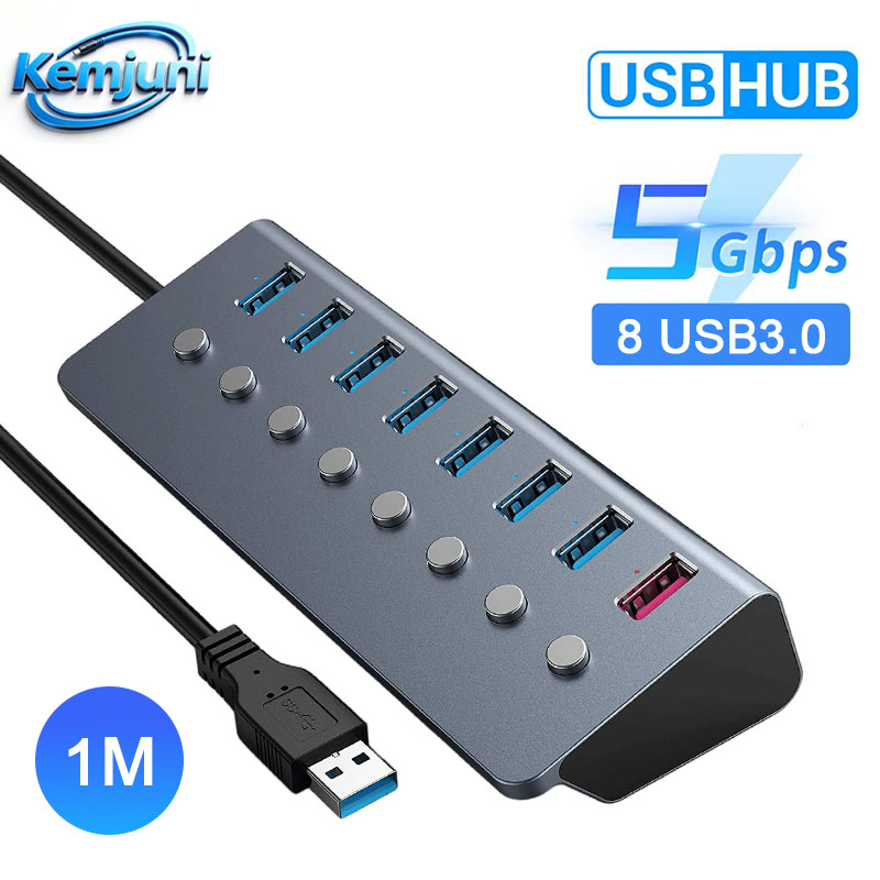 4/8-Port USB 3.0 Hub mit Schal – Usb Hub Gaming Bewertung und Preis