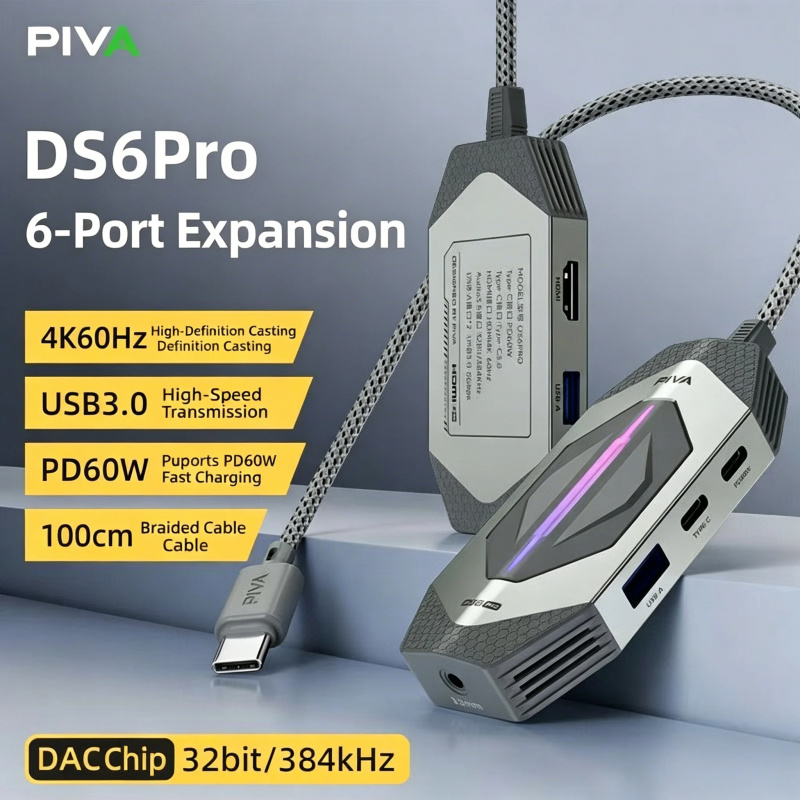 PIVA DS6 Pro 6-in-1 Gaming-Doc – Usb Hub Gaming Bewertung und Preis