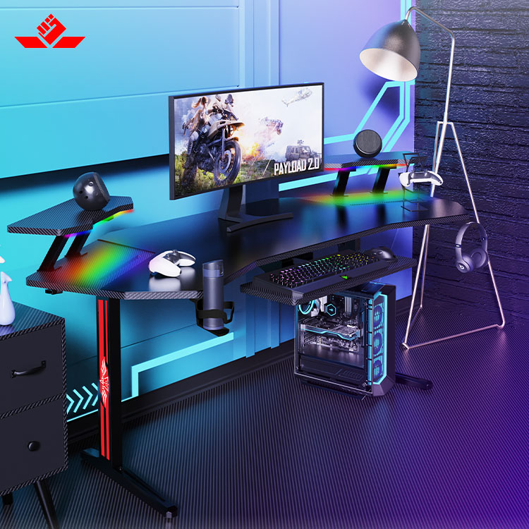 70-Zoll Großer RGB LED-Beleuch – Pc Gaming Desk Bewertung und Preis
