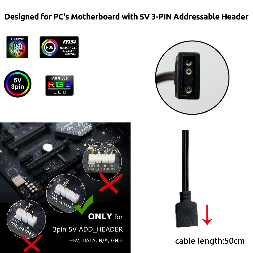 5V ARGB 3-Pin-Anschluss für As – Pc Gaming Asus Bewertung und Preis
